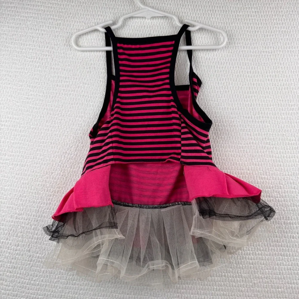 Bootique Dog Dress Size Large Pink Black Play Dead Skull Halloween Tutu 14in